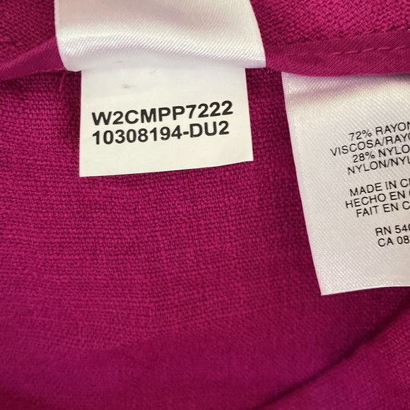 NWT Rachel Roy Drop Anchor Wild Orchid Magenta Cropped Pants - 10 - Picture 10 of 11